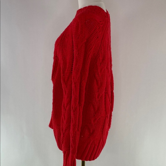 Love, Whit by Whitney Port Chunky Sweater in Red, XS - Picture 8 of 11